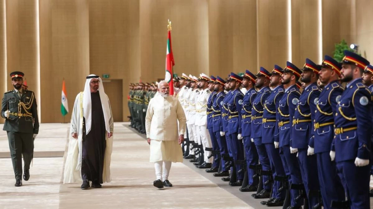 UAE President welcomes Indian Prime Minister on official visit to the UAE