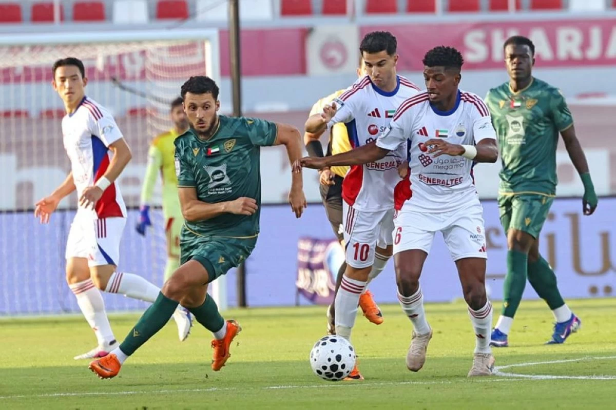 Sharjah FC vs Khorfakkan FC in the ADNOC Pro League