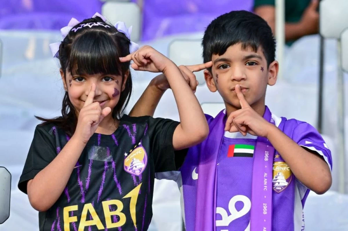 Al Ain fans came in all ages to support their team during ADNOC Pro League at Hazza bin Zayed stadium in Al Ain on May 16, 2026. (Photo by Patrick Castillo)