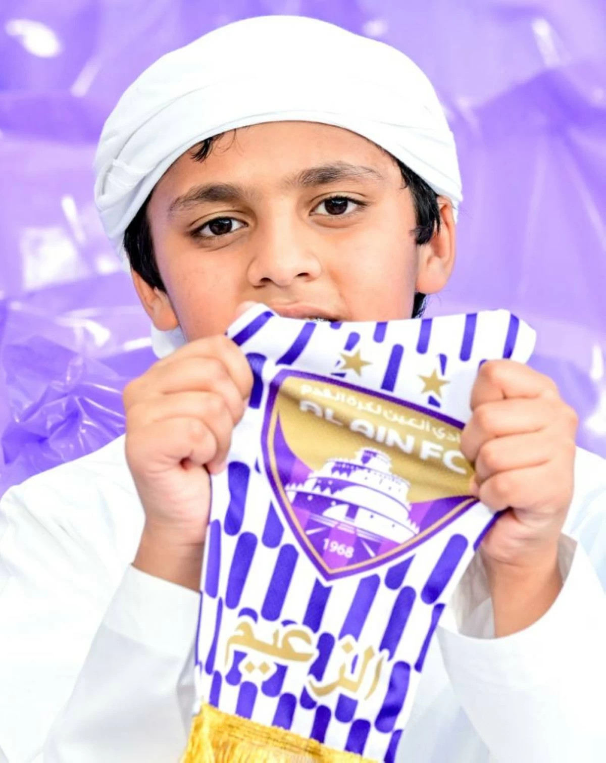 Al Ain fans came in all ages to support their team during ADNOC Pro League at Hazza bin Zayed stadium in Al Ain on May 16, 2026. (Photo by Patrick Castillo)