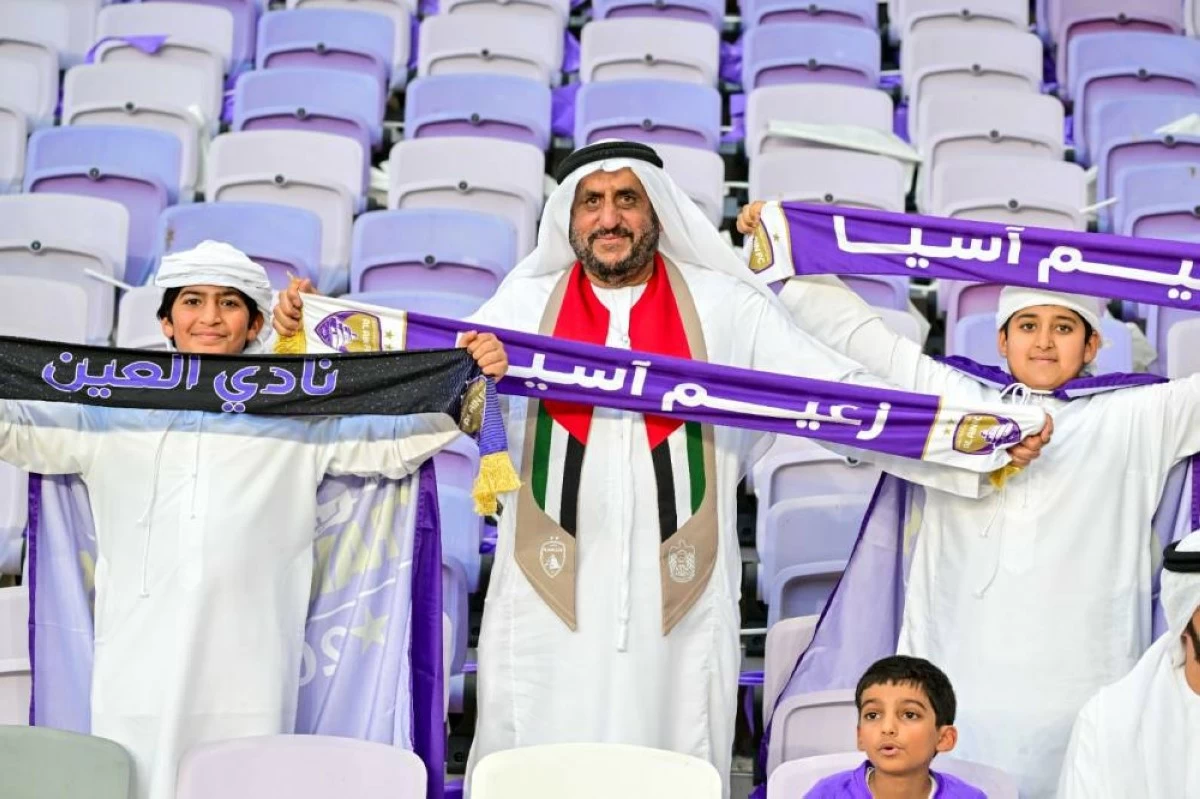 Al Ain fans came in all ages to support their team during ADNOC Pro League at Hazza bin Zayed stadium in Al Ain on May 16, 2026. (Photo by Patrick Castillo)