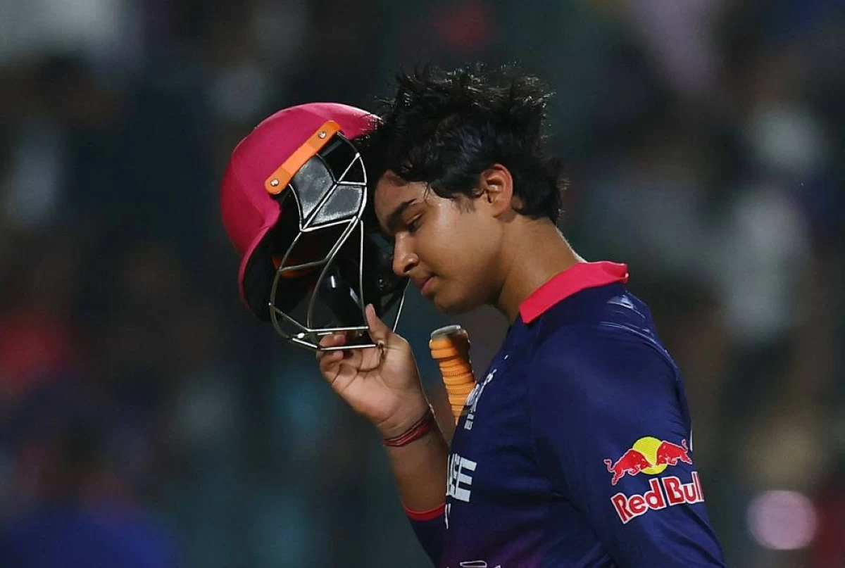 Rajasthan Royals' Vaibhav Sooryavanshi walks off after losing his wicket to Delhi Capitals' Madhav Tiwari during their match at Arun Jaitley Stadium, New Delhi, India on May 17, 2026 REUTERS/Anushree Fadnavis