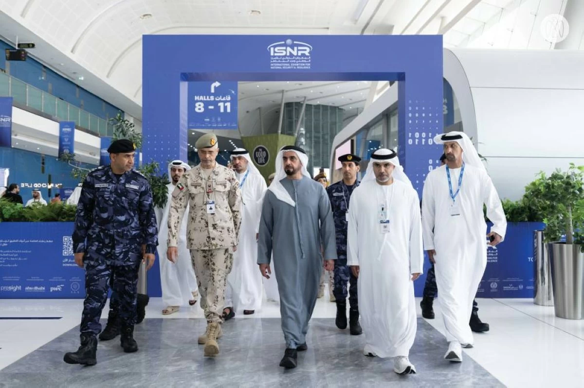 H.H. Lt. General Sheikh Saif bin Zayed toured the exhibition, where he reviewed the latest advanced solutions and technologies. Picture credit: Supplied