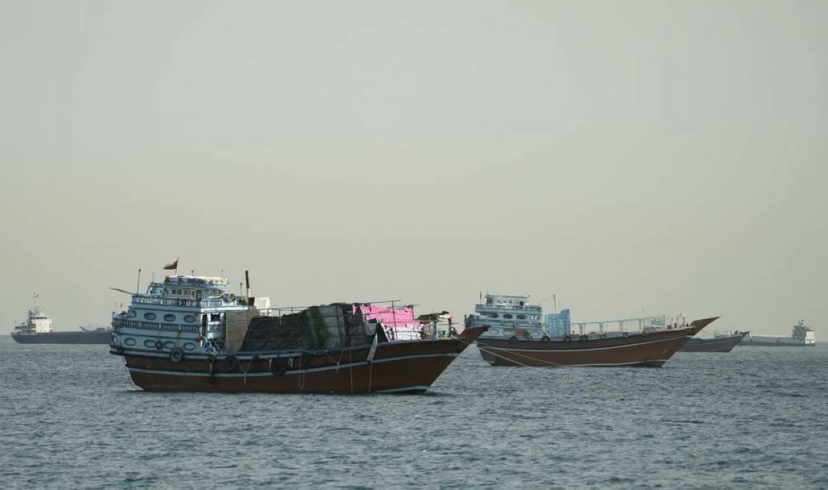 Vessels sail through the Strait of Hormuz, Musandam, Oman, May 22, 2026. REUTERS