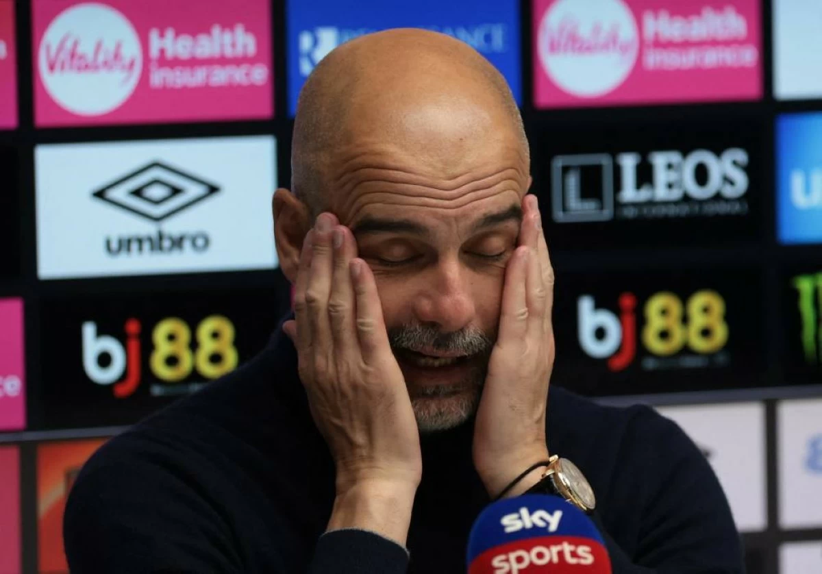 Manchester City manager Pep Guardiola during a press conference after the Premier League match with AFC Bournemouth at Vitality Stadium, Bournemouth, Britain - May 19, 2026. (Reuters)