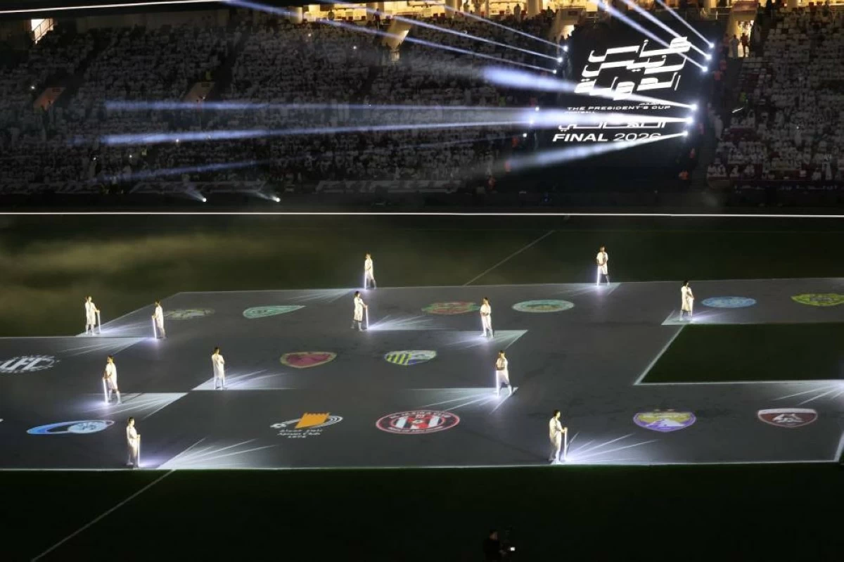 A scene from the opening ceremony of President's Cup finals between Al Ain and Al Jazira at the Mohammed bin Zayed Stadium. (Photo: Ibrahim Sadek)
