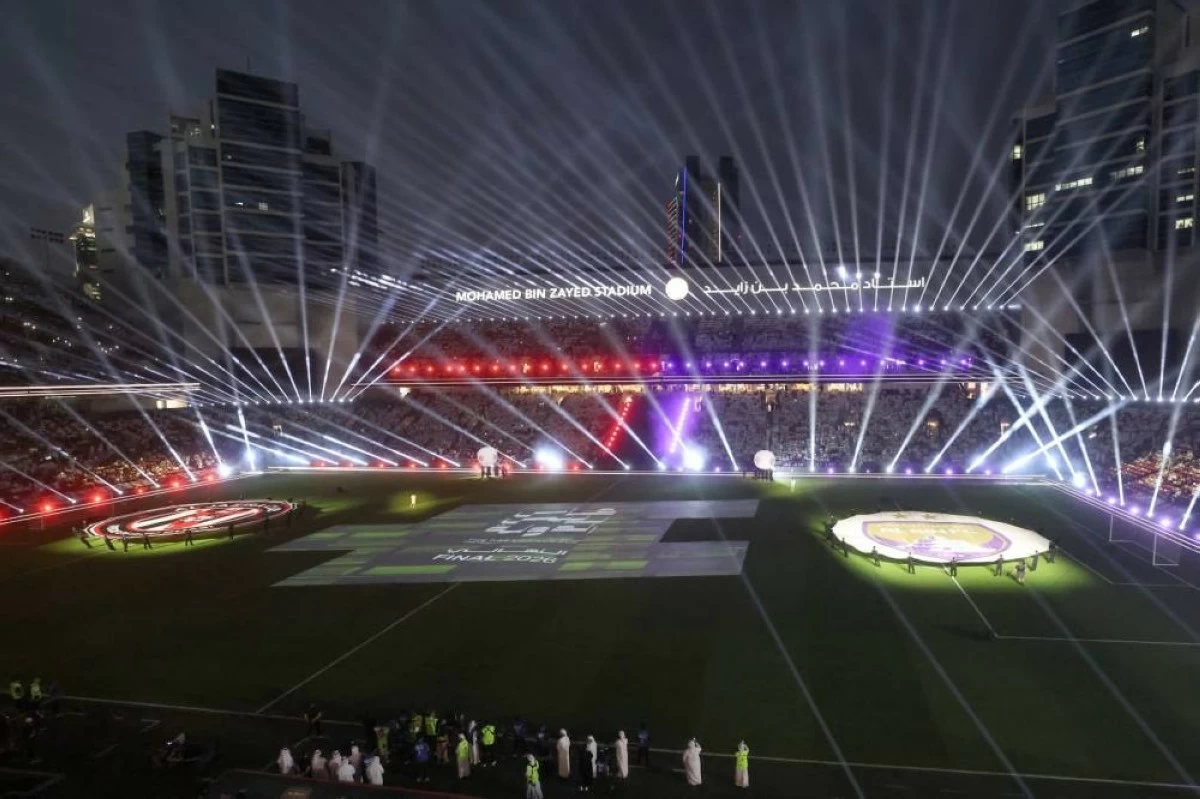A scene from the opening ceremony of President's Cup finals between Al Ain and Al Jazira at the Mohammed bin Zayed Stadium. (Photo: Ibrahim Sadek)