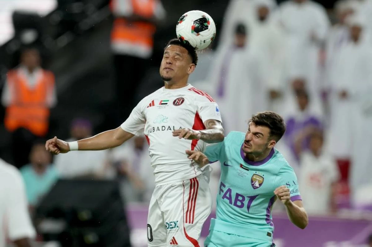 Action from the match between Al Ain Club and Al Jazira in the final of the President's Cup, May 22, 2026. (Photo by Salem Khamis)