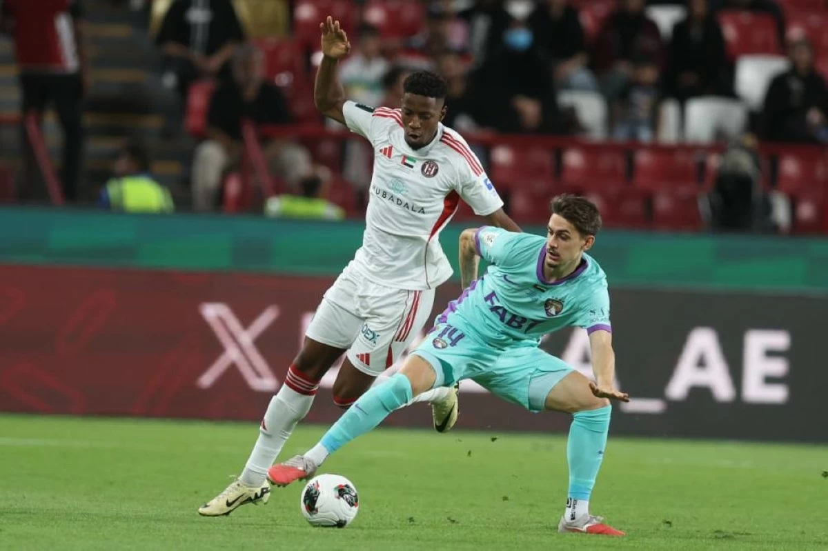 Action from the match between Al Ain Club and Al Jazira in the final of the President's Cup, May 22, 2026. (Photo by Salem Khamis)
