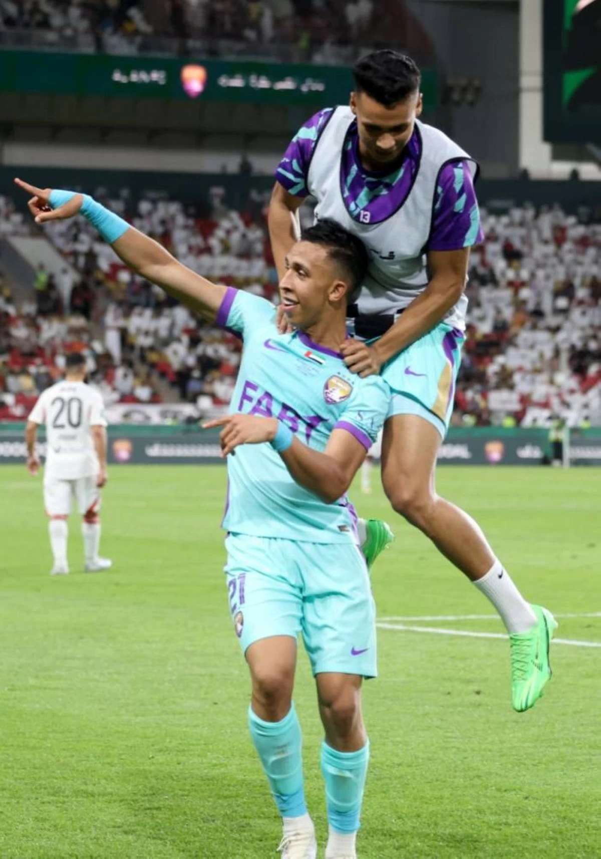 Action from the match between Al Ain Club and Al Jazira in the final of the President's Cup, May 22, 2026. (Photo by Salem Khamis)