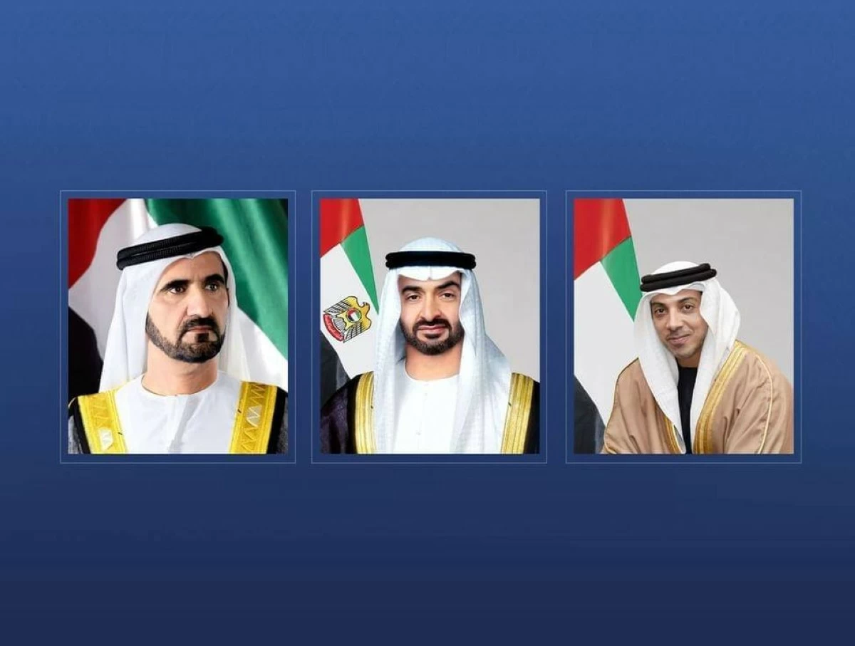 His Highness Sheikh Mohamed bin Zayed Al Nahyan, His Highness Sheikh Mohammed bin Rashid Al Maktoum, and His Highness Sheikh Mansour bin Zayed Al Nahyan all sent congratulatory cables. Picture credit: WAM