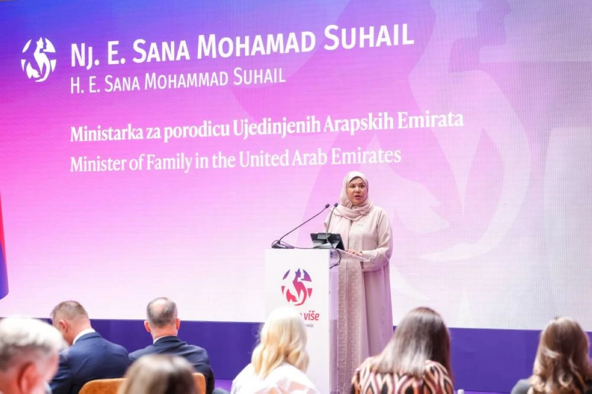 The agreement was signed during the participation of Sana bint Mohammed Suhail, in the international expert conference "One Heart More". Picture credit: WAM