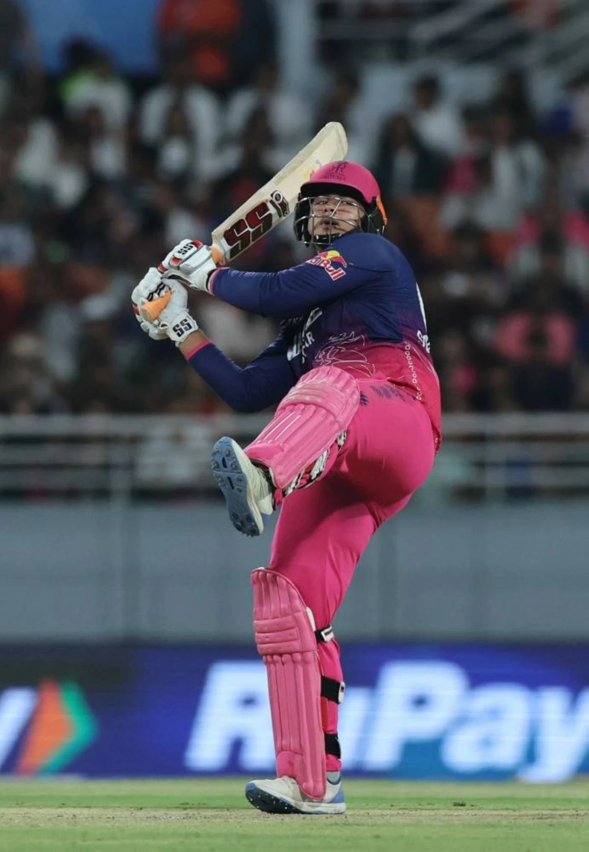 Rajasthan Royals' Vaibhav Sooryavanshi in action against Gujarat Titans on Friday. REUTERS/Francis Mascarenhas
