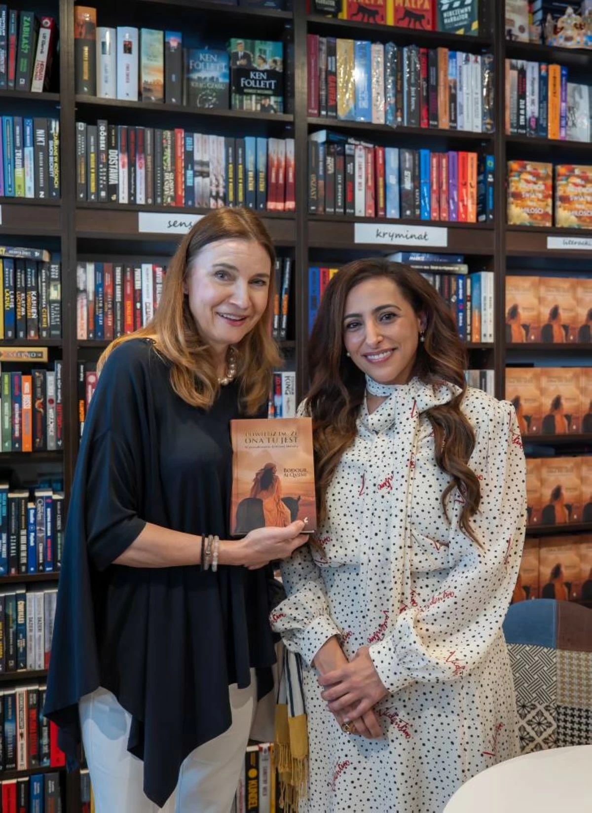 Sheikha Bodour interacting with audience at the launch of her book 'Let Them Know She Is Here: Searching for the Queen of Mleiha', in Warsaw. (Supplied)