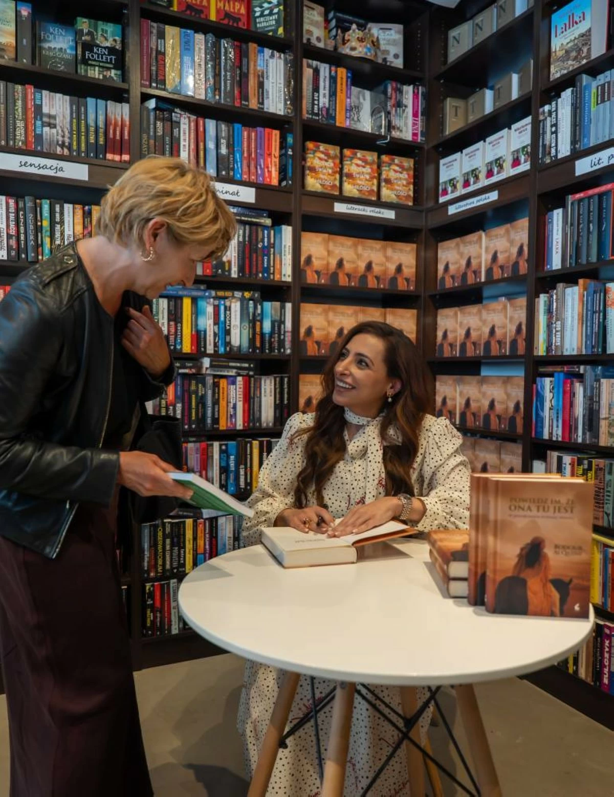 Sheikha Bodour interacting with audience at the launch of her book 'Let Them Know She Is Here: Searching for the Queen of Mleiha', in Warsaw. (Supplied)