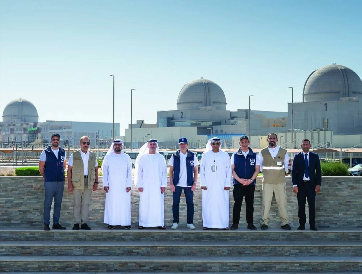 Grossi reviewed a number of the plant's facilities, including advanced simulator training systems, and met with Emirati engineers and specialists working across the plant. Picture credit: WAM