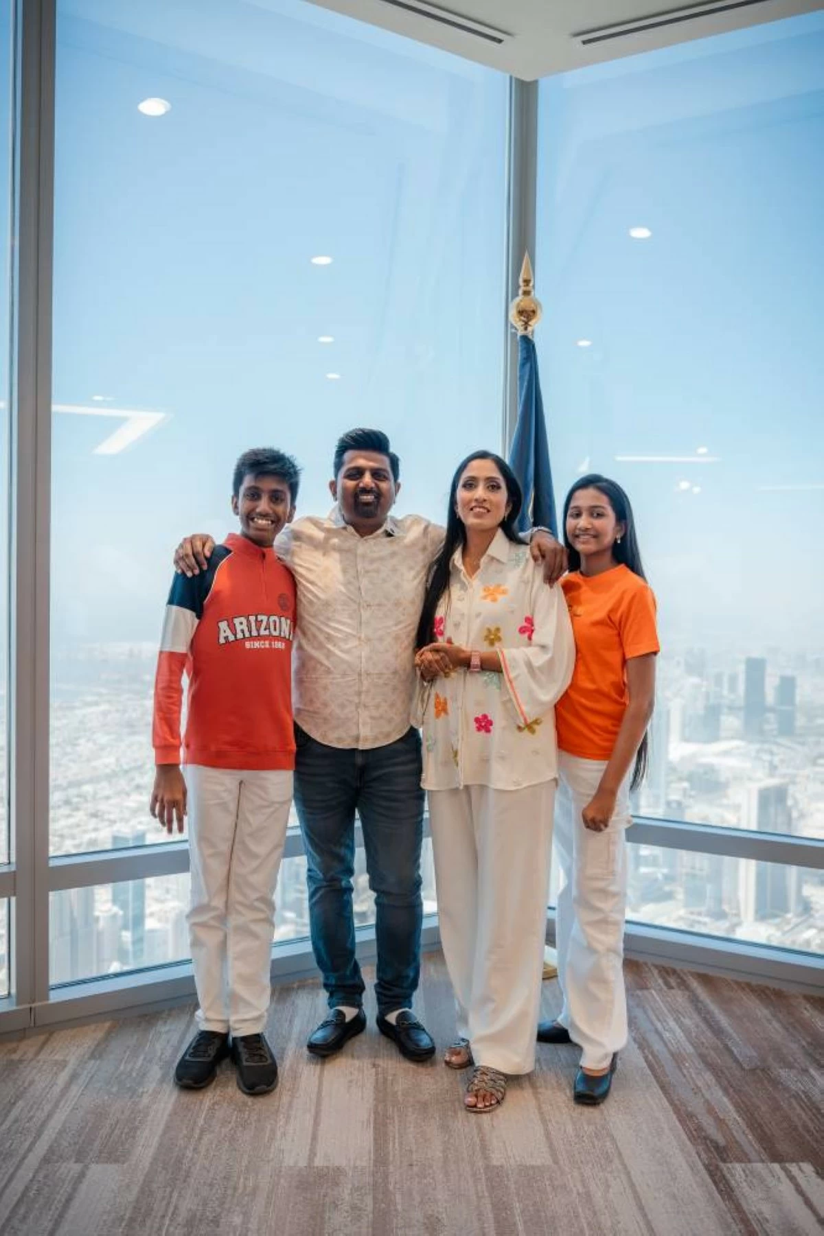 From left: Jainam Jain, Dhiraj Kantilal Jain, Mamata Dhiraj Jain and Jivika Jain.
Photo credit: Supplied