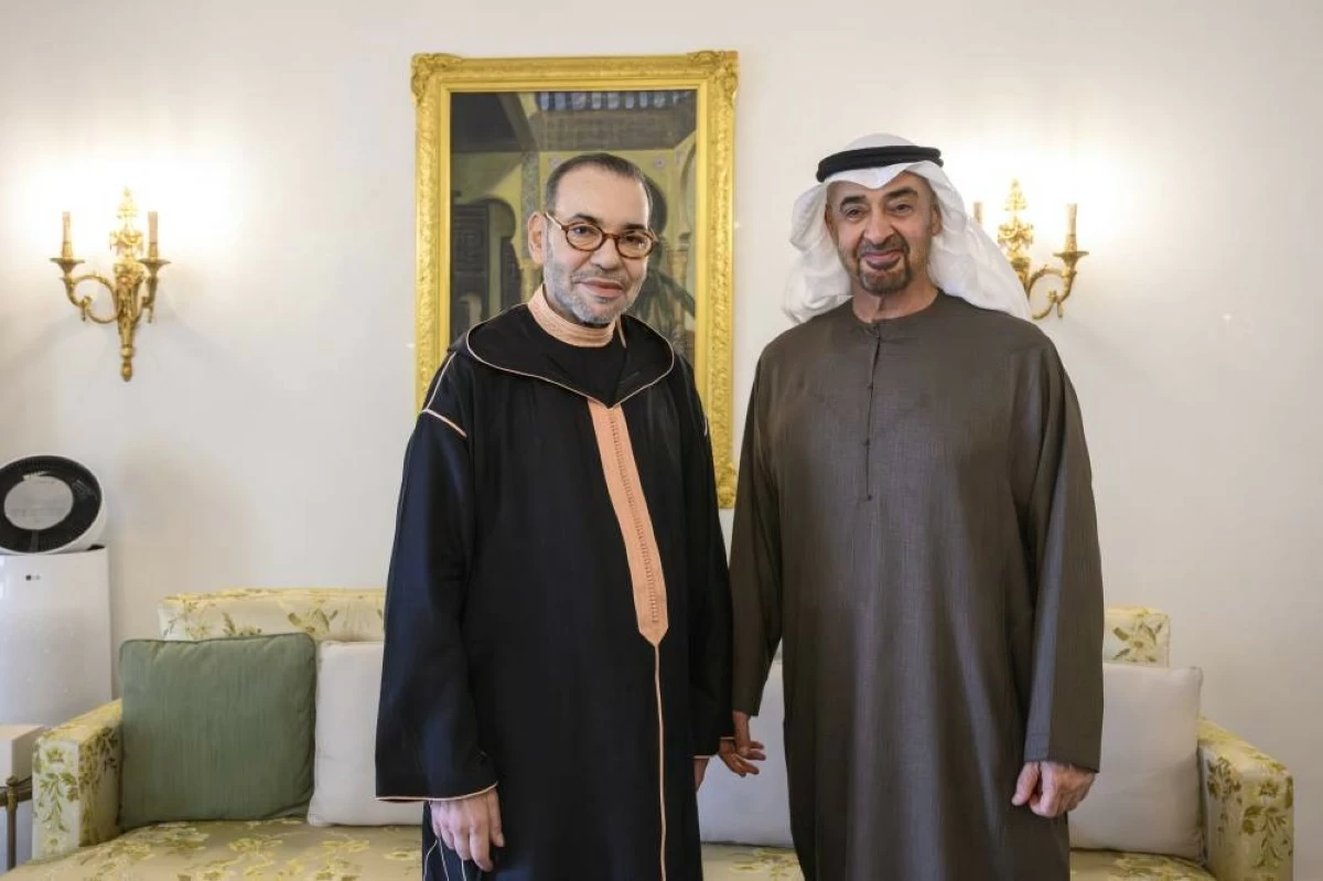 During the meeting, the two sides discussed the strong fraternal ties and cooperation between the UAE and Morocco, particularly in development-related fields. Picture credit: WAM