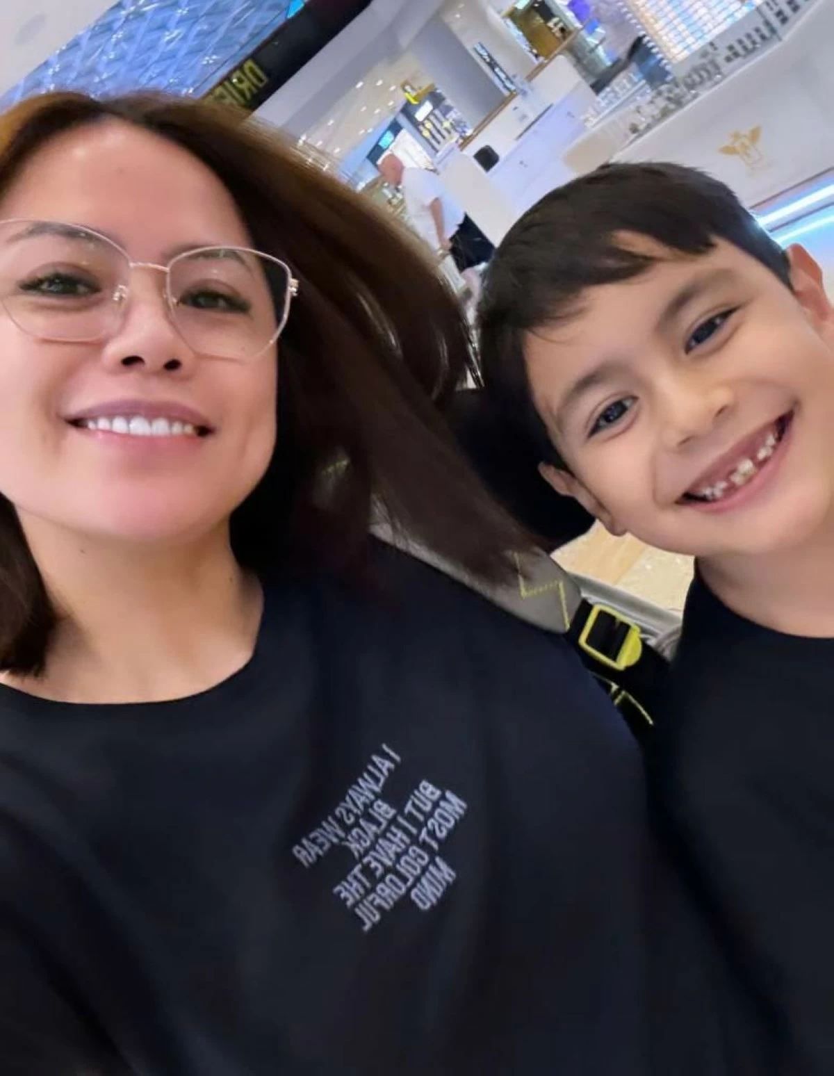 Nacel Concepcion with her son Santiago