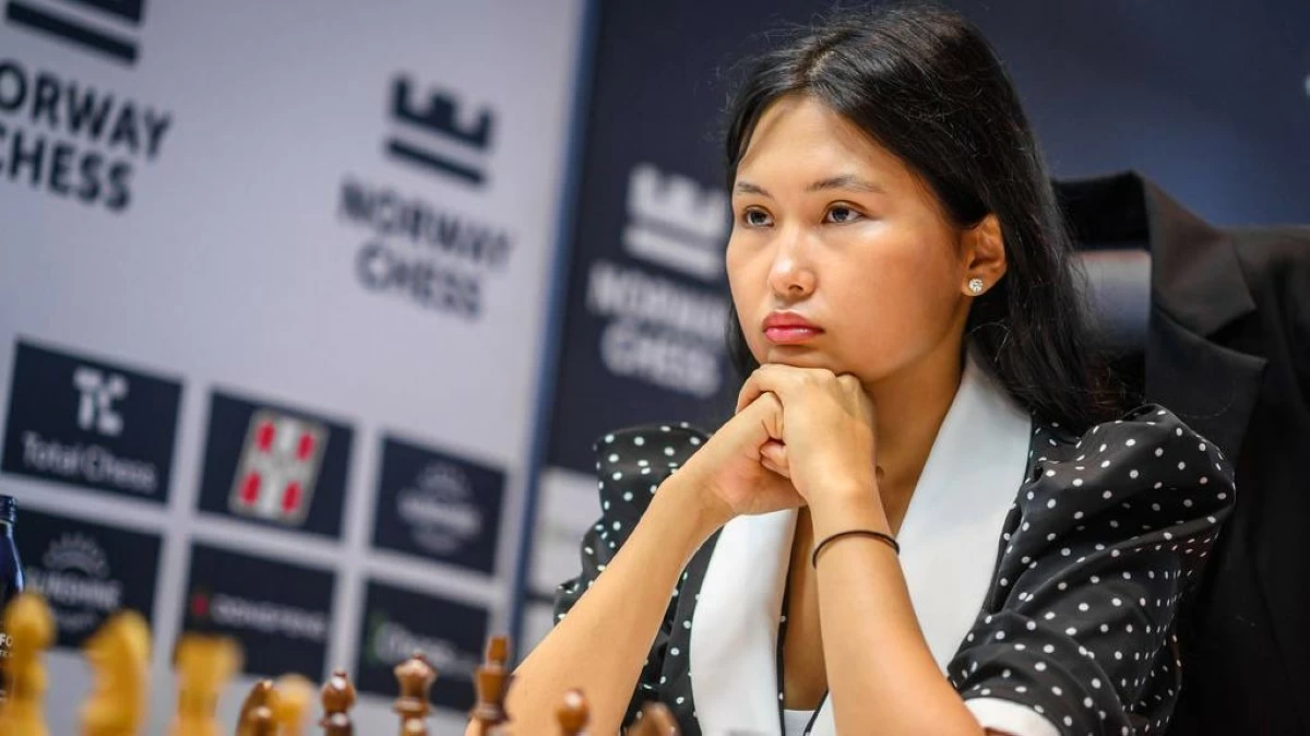 Khazakhstan's Bibisara Assaubayeva. (Photo courtesy of Norway Chess)