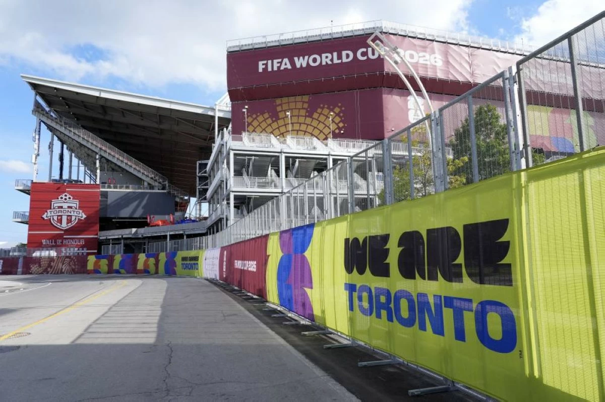 General view outside the stadium ahead of the countdown concert, in Toronto, Canada. Picture credit: Reuters