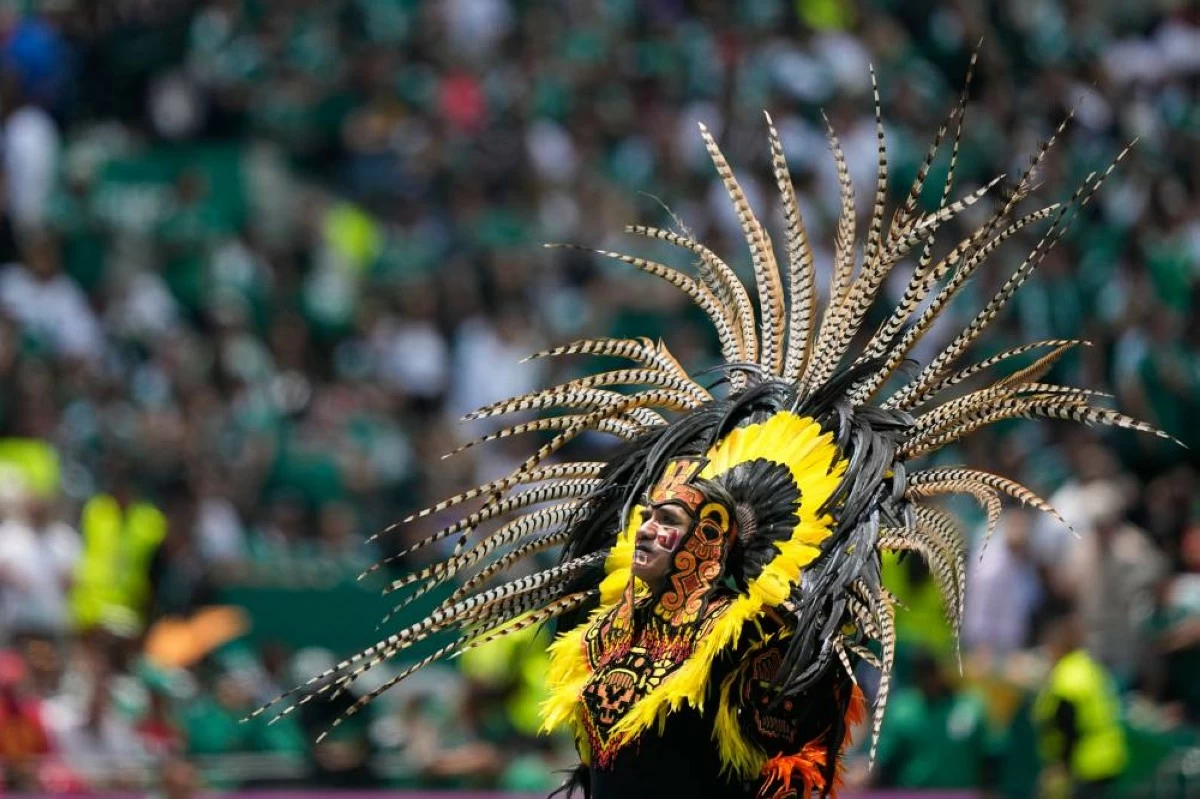 Vibrant colours and an electric atmosphere in Mexico City, ahead of the first match. Picture credit: AP