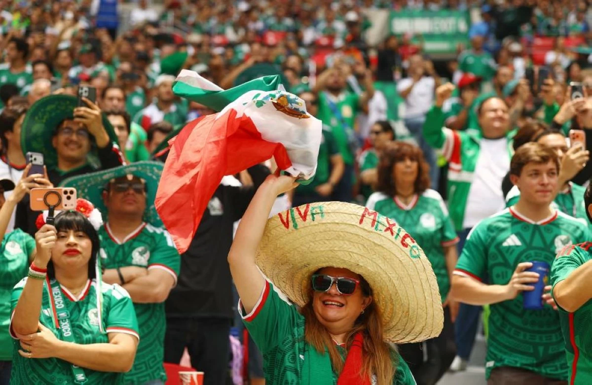 Fans filled the Estadio Azteca in Mexico City, where they will watch Group A - Mexico v South Africa. Picture credit: Reuters