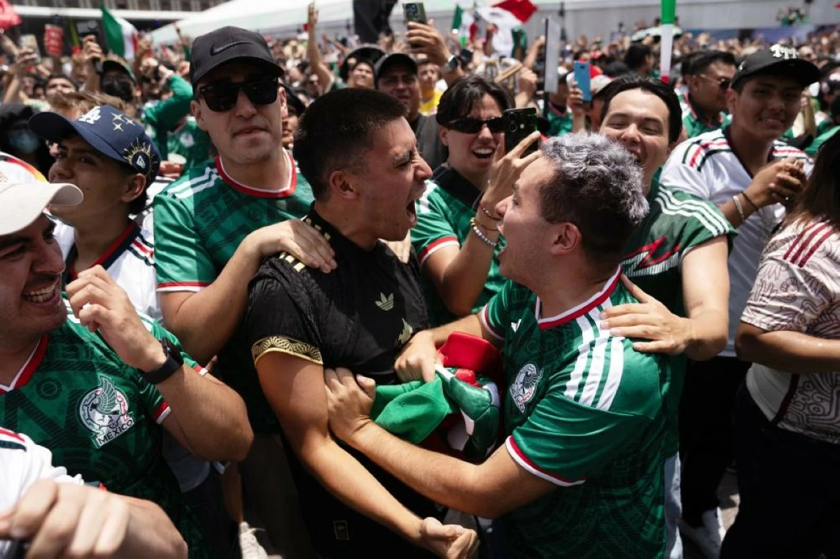 Mexico fans celebrate in Mexico City. Picture credit: Reuters