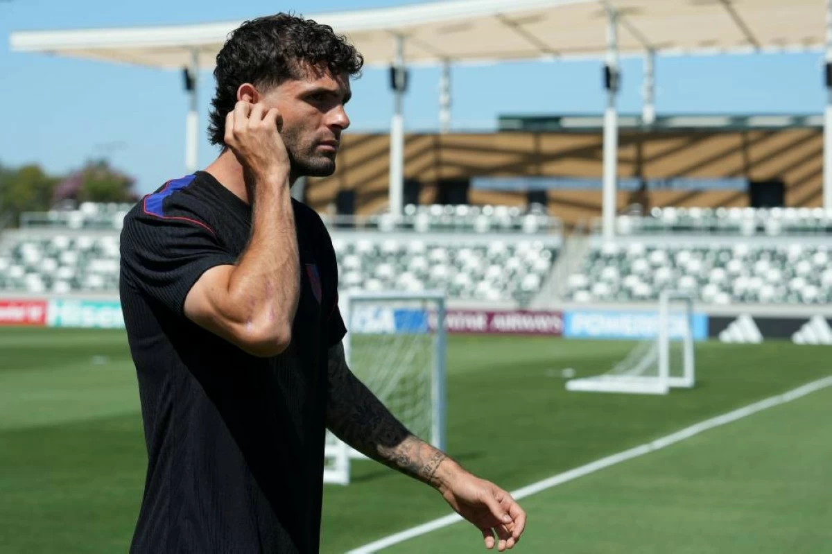United States' Christian Pulisic attends a training session ahead of his FIFA World Cup match against Paraguay at its World Cup soccer tournament training base in Irvine, California. Picture credit: AP