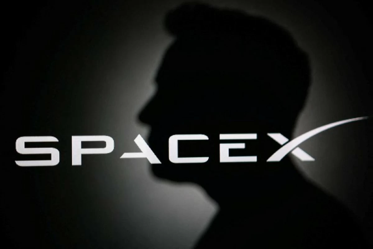 The silhouette of Elon Musk and SpaceX logo are seen in this illustration taken June 11, 2026. (Reuters)