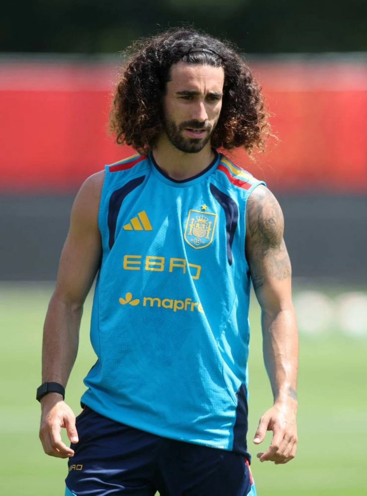 Spain's Marc Cucurella during training. (Reuters)