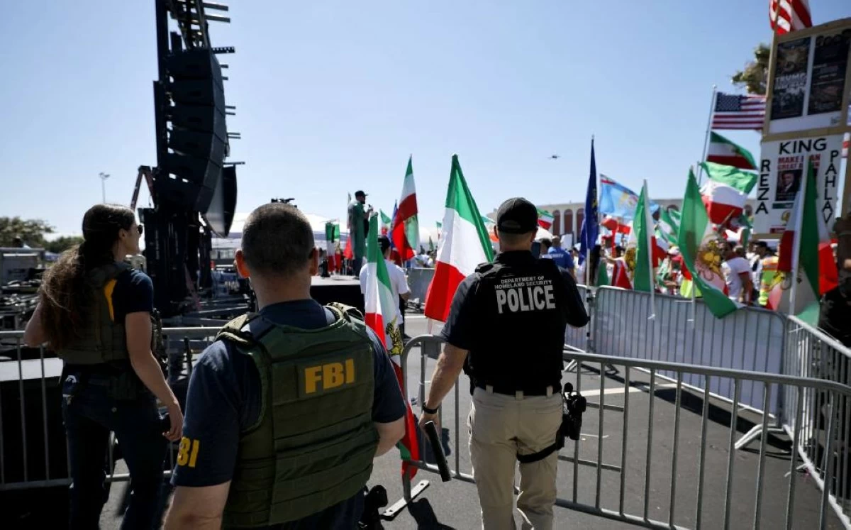 File picture of police officers and members of the FBI are seen during the protest outside the FIFA WORLD CUP 2026 stadium as they take down a drone. Picture used for illustrative purpose. REUTERS
