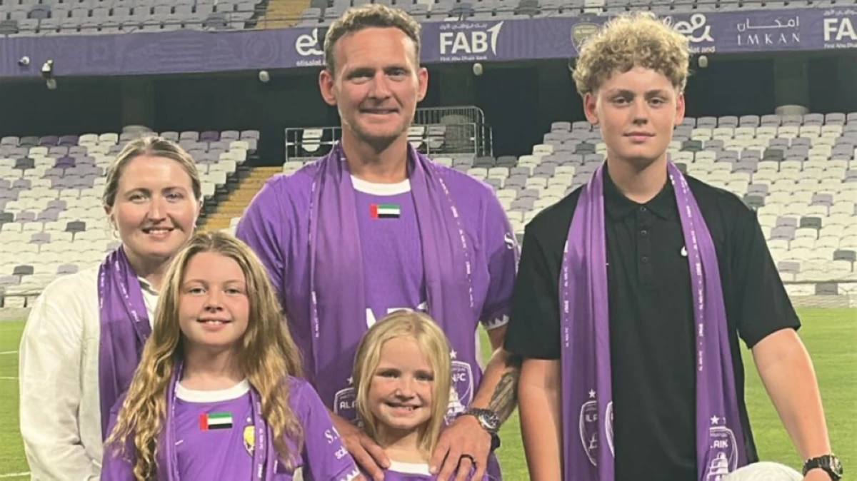 The Jackson family at an Al Ain Club match recently.