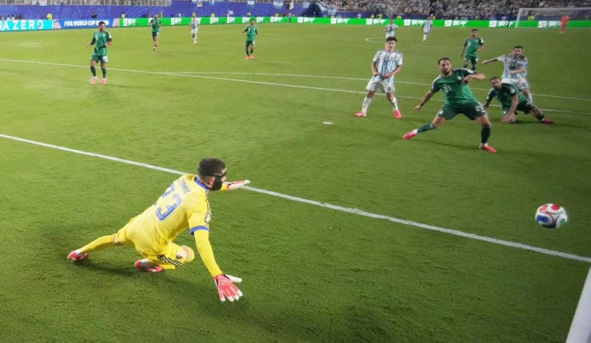 Argentina's Lionel Messi celebrates scoring their third goal to complete a hat-trick against Algeria at Kansas City Stadium, Kansas City, Missouri, US. on June 16, 2026.    Reuters