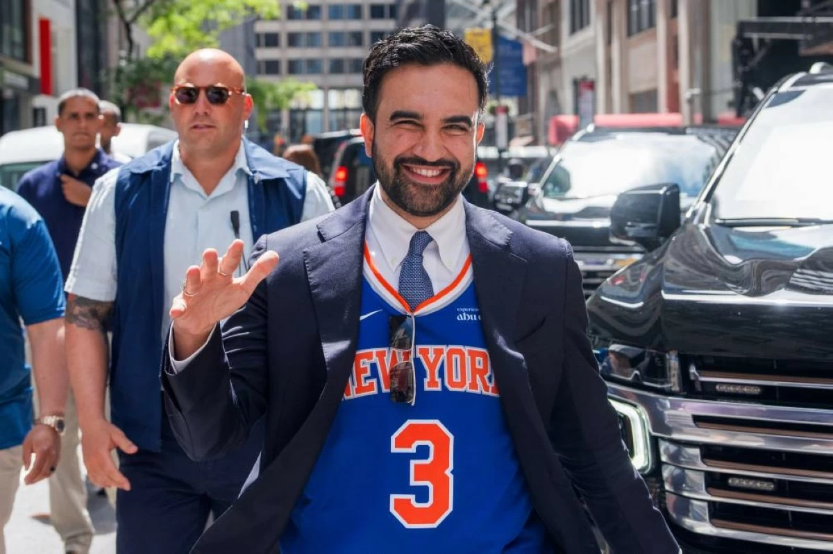 New York City Mayor Zohran Mamdani arrives to take part in the National Puerto Rican Day Parade, Sunday, June 14, 2026 in New York. (AP)