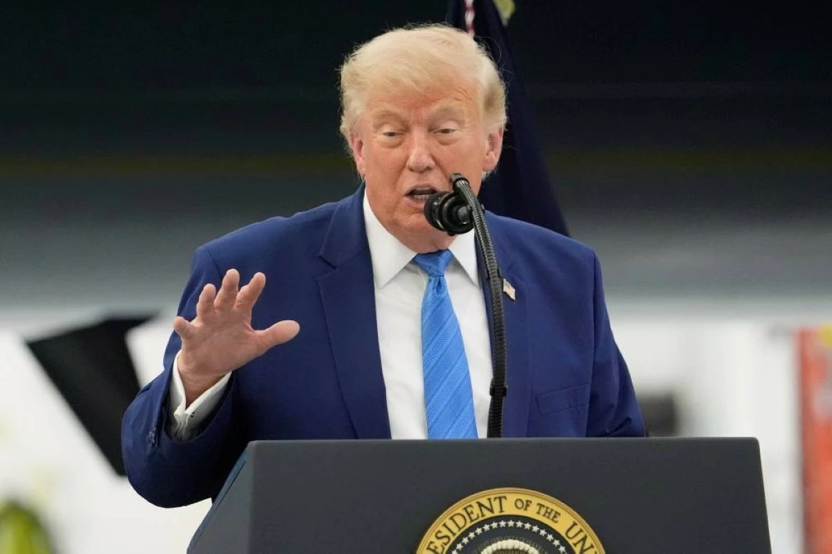 File picture of US President Donald Trump. “Iran must immediately stop their highly paid proxies in Lebanon from causing trouble. If they don’t, we will hit Iran very hard again, just like we did last week, only harder,” Trump said, referring to recent escalation. AP