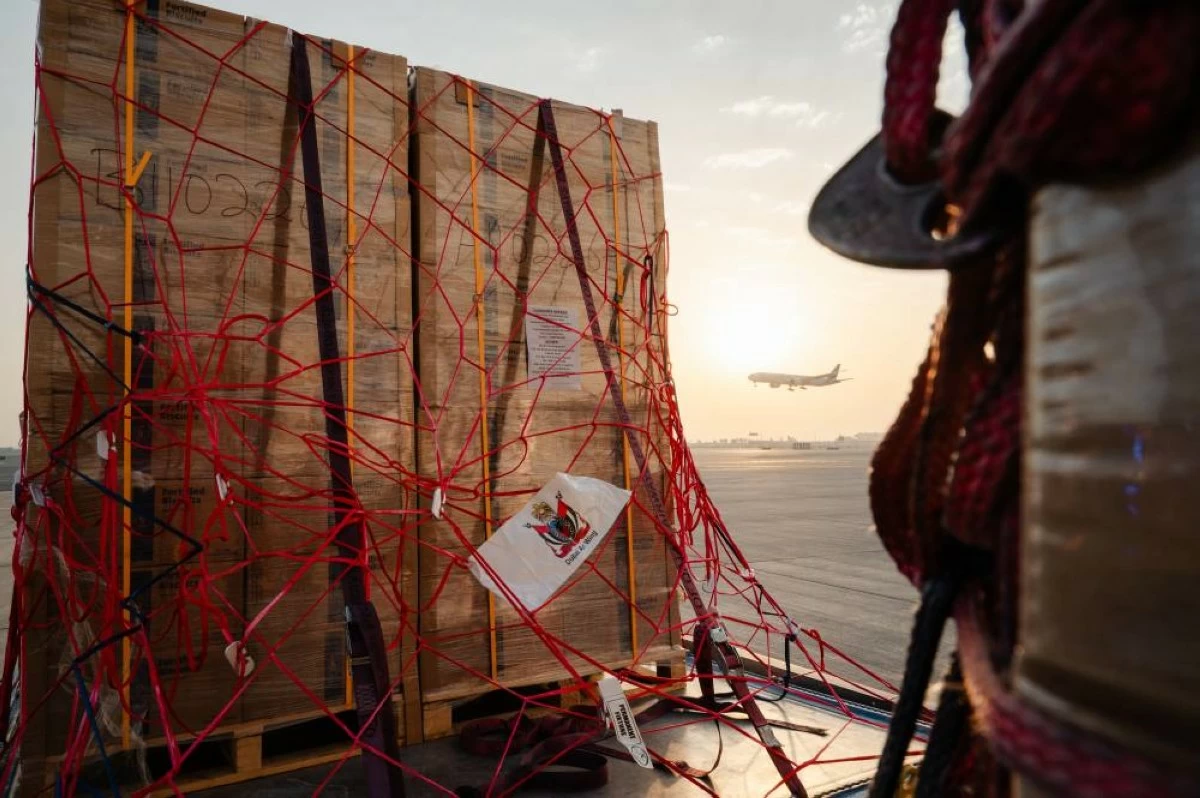 The relief flight departed from Dubai and arrived in Entebbe, Uganda, on 21 June 2026, carrying 76.2 metric tonnes of essential humanitarian supplies for onward delivery to affected communities in the DRC.