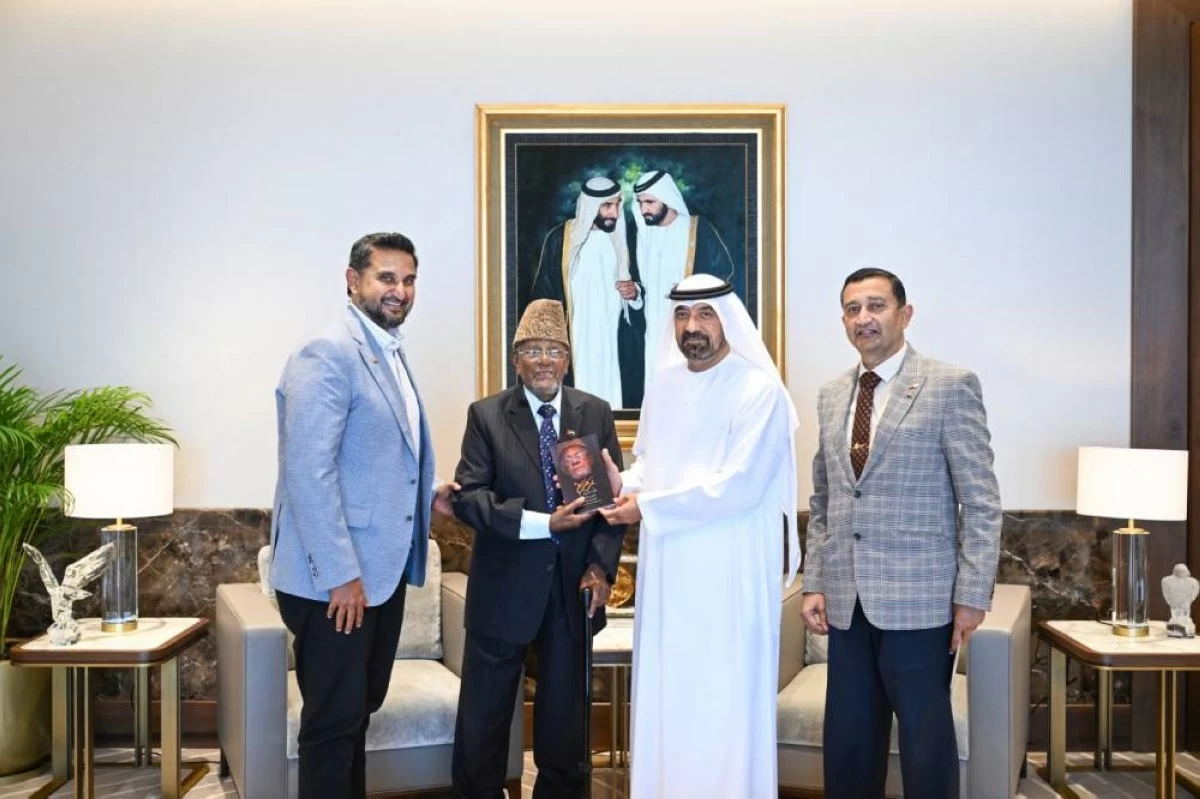 Jamaluddin was invited to meet with Highness Sheikh Ahmed bin Saeed Al Maktoum, and was honoured for his years of service. Picture credit: Supplied