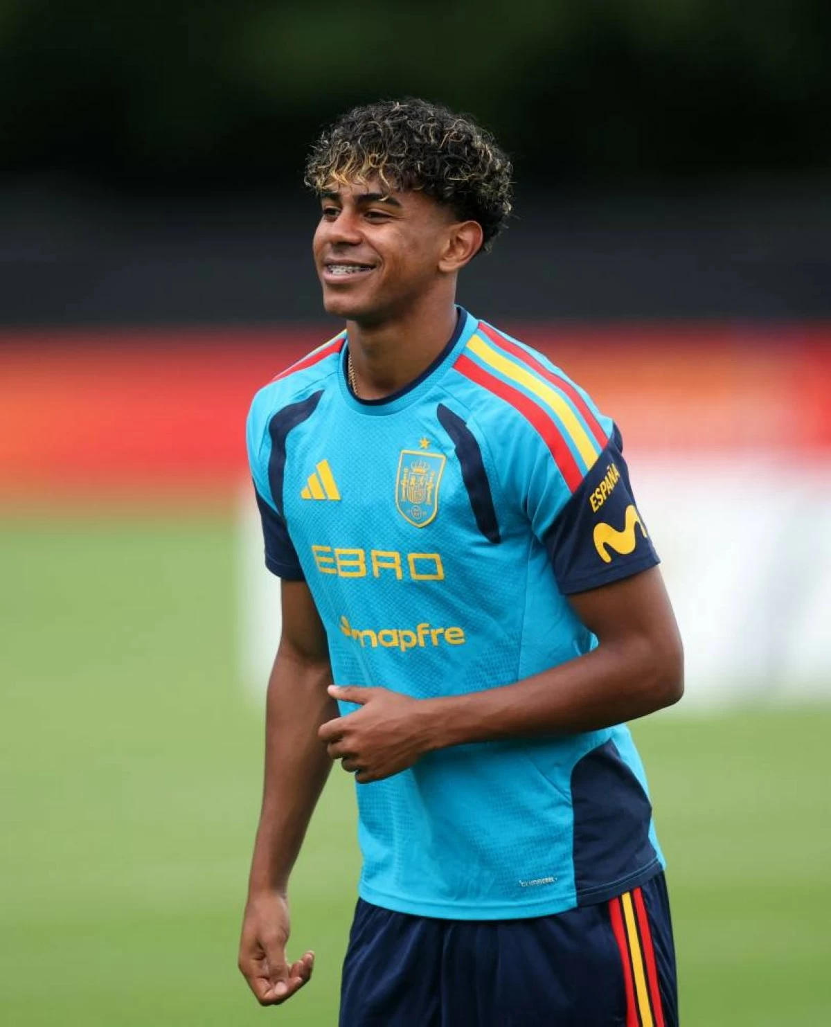 Spain's Lamine Yamal during training. Picture credit: Reuters