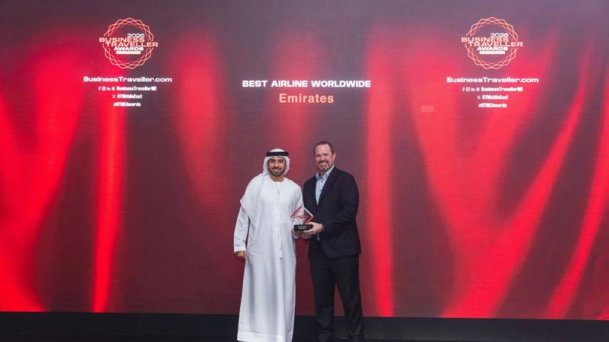 Emirates’ Deputy President and Chief Commercial Officer, Adnan Kazim, accepted the awards on behalf of the airline. (Supplied)