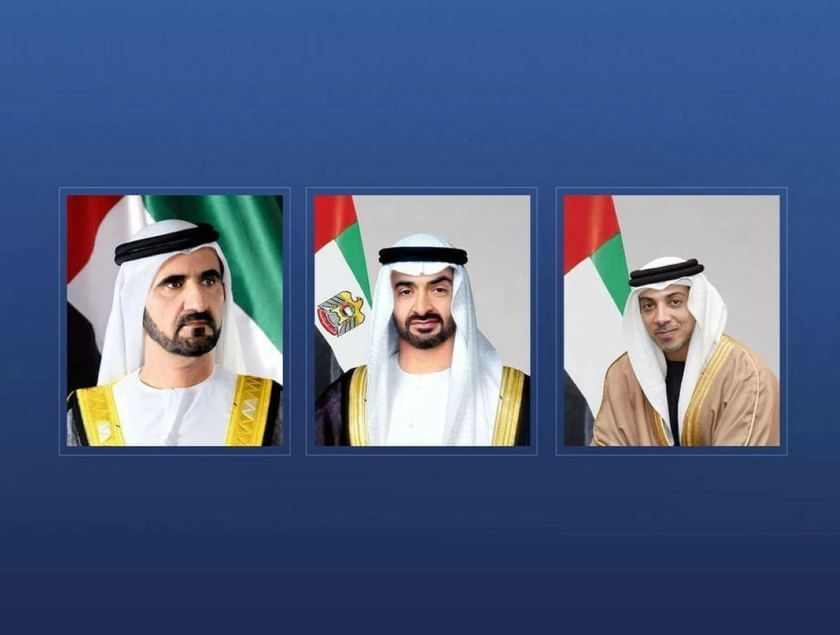 His Highness Sheikh Mohamed bin Zayed Al Nahyan, His Highness Sheikh Mohammed bin Rashid Al Maktoum, and His Highness Sheikh Mansour bin Zayed Al Nahyan sent their condolences. Picture credit: WAM