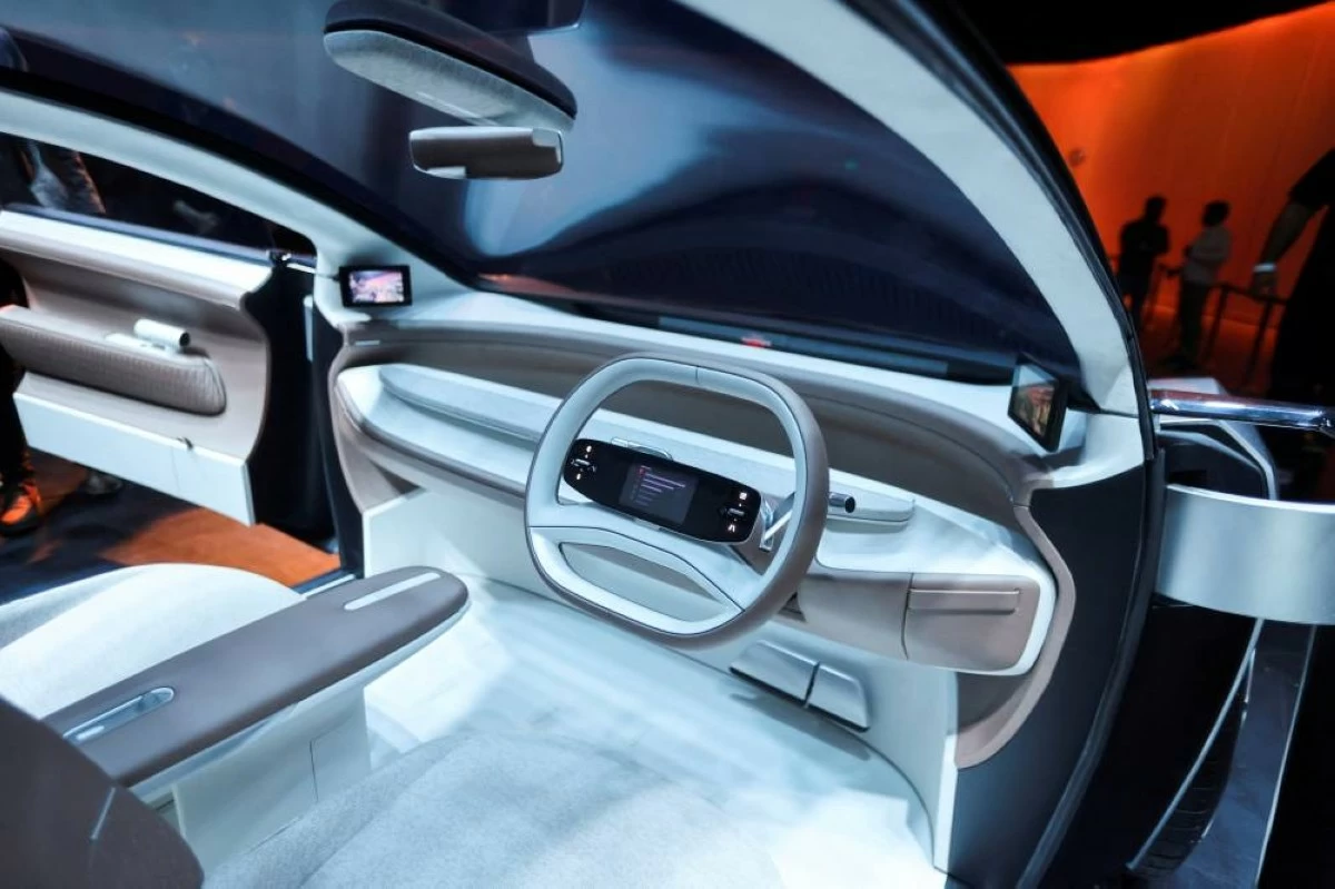 A general view of the interiors of the Tata Avinya concept car that was unveiled during a global launch event in Mumbai, India, April 29, 2022. REUTERS