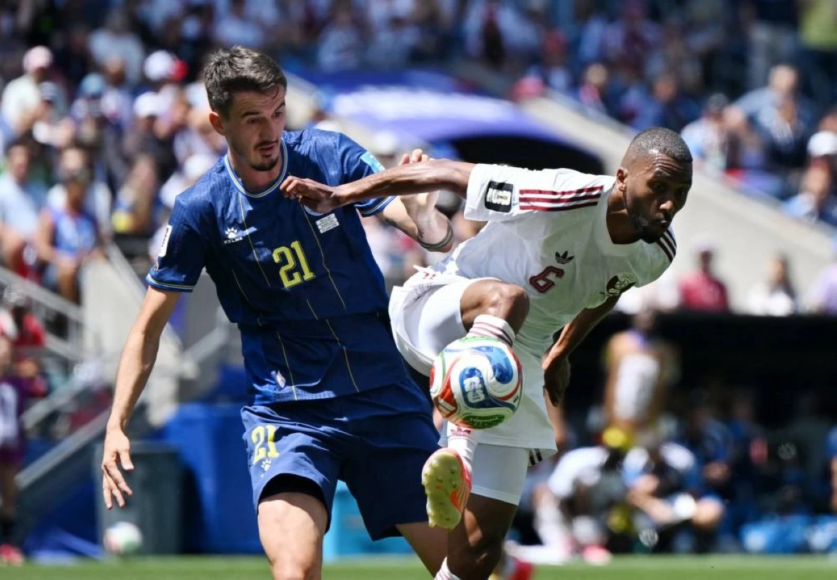 Qatar's Abdulaziz Hatem in action with Bosnia and Herzegovina's Stjepan Radeljic. Picture credit: Reuters