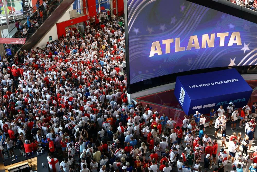 General view of England fans inside the stadium before the match. Picture credit: Reuters