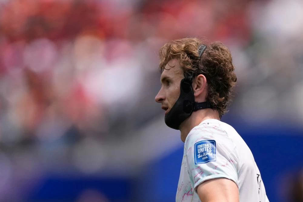 Austria's Stefan Posch looks on during the World Cup round of 32 soccer match between Spain and Austria in Inglewood, Calif. Picture credit: AP