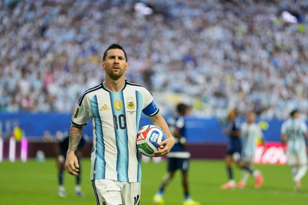 Argentina's Lionel Messi looks on during the World Cup round of 32 soccer match against Cape Verde in Miami Gardens, Fla. Picture credit: AP