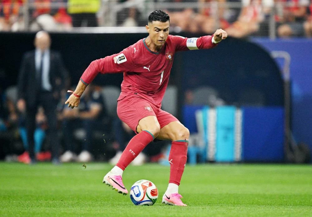 Portugal's Cristiano Ronaldo in action at Dallas Stadium, Arlington, Texas. Picture credit: Reuters