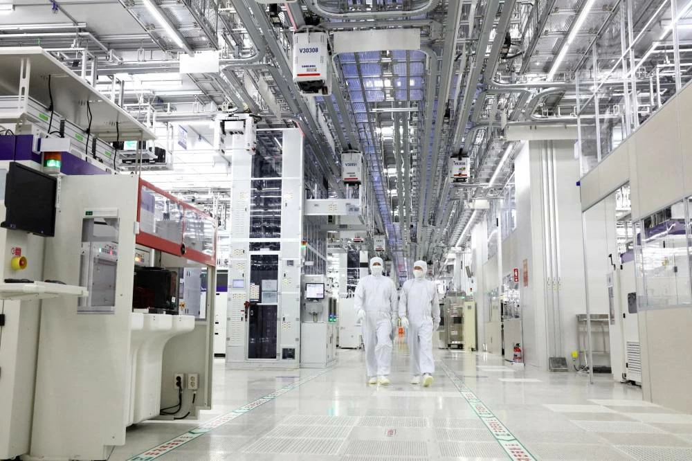 A view shows Samsung Electronics' chip production plant at Pyeongtaek, South Korea, in this handout picture obtained by Reuters on September 7, 2022. (Reuters)