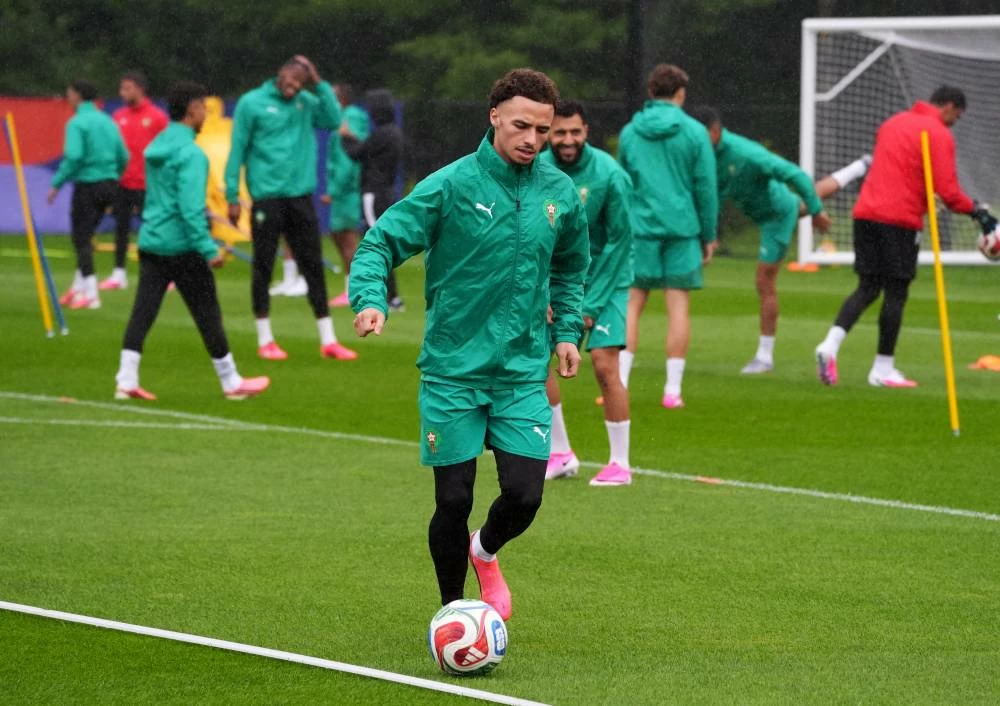 Morocco's Chemsdine Talbi during training. Picture credit: Reuters