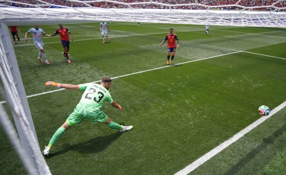 Belgium's Charles De Ketelaere scores their first goal. Picture credit: Reuters